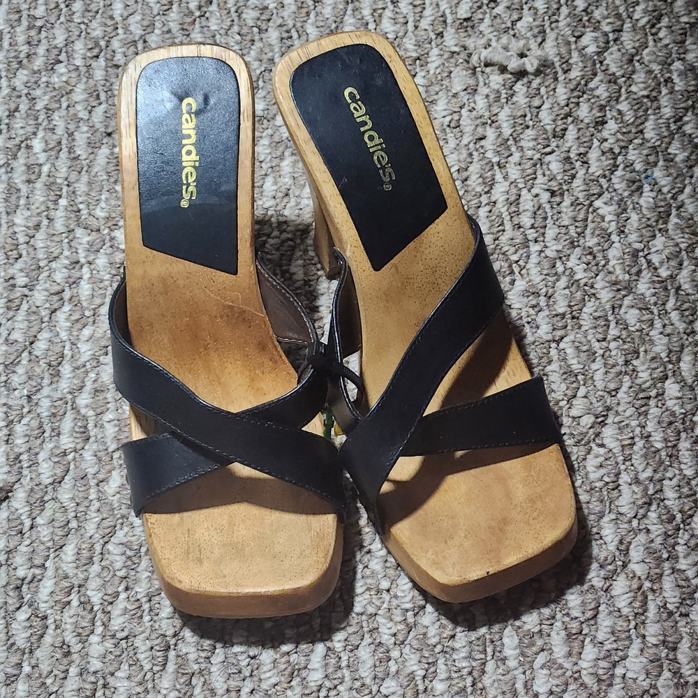 Wooden Candie's heels